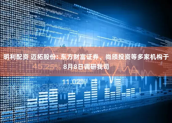 明利配资 迈拓股份: 东方财富证券、尚颀投资等多家机构于8月8日调研我司