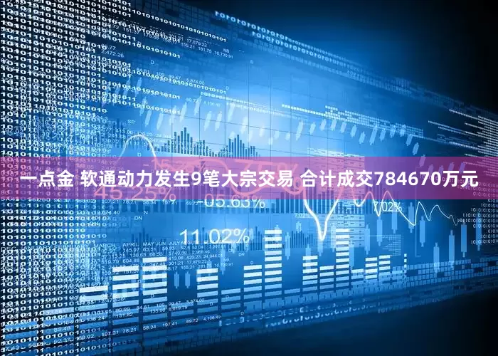 一点金 软通动力发生9笔大宗交易 合计成交784670万元