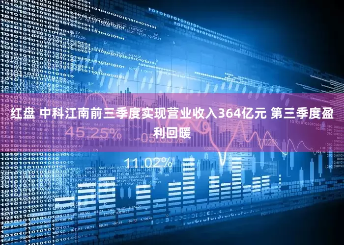 红盘 中科江南前三季度实现营业收入364亿元 第三季度盈利回暖